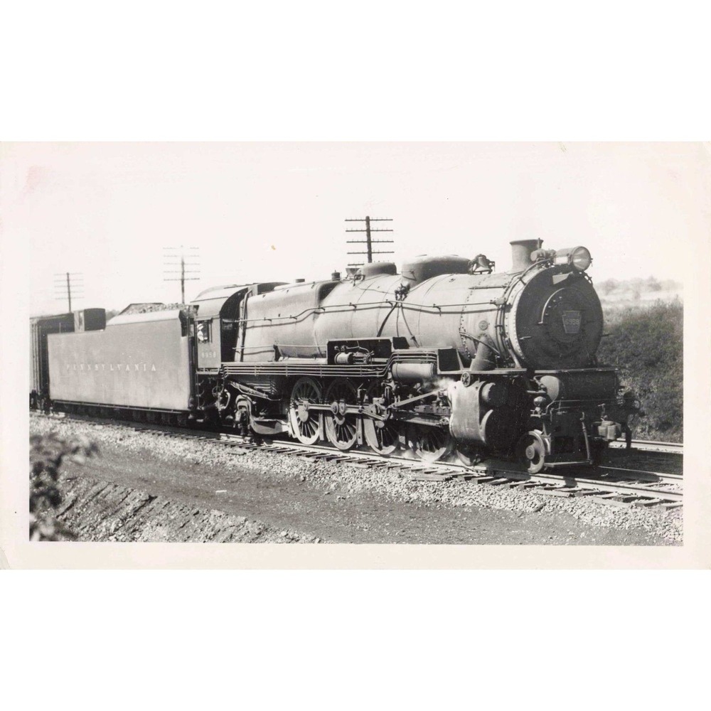 PRR Pennsylvania Railroad 4-8-2 M1 #6958 Steam Locomotive Photo Genoa OH 1943
